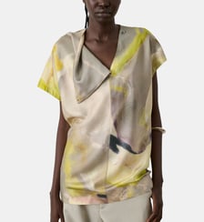 Blouse Heloise manches courtes imprimé en soie Soeur