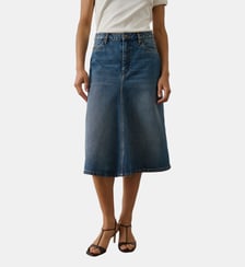 Jupe Halo midi en denim Soeur