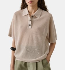 Pull polo Harvey manches courtes en laine Soeur