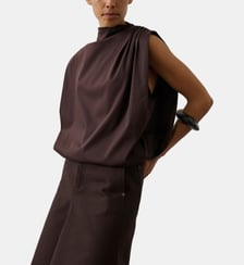 Top Idris droit sans manches en coton col asymétrique Soeur