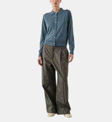 Cardigan Hailey droit en laine col polo Soeur