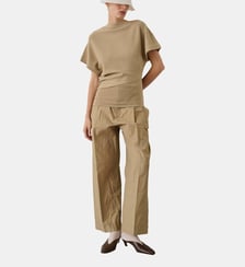 Pantalon Waston large à pinces en coton Soeur