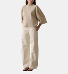 Sweatshirt droit Iksan en coton mélangé manches courtes Soeur