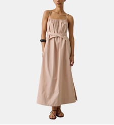 Robe Heidi longue à bretelle fluide en coton col carrée Soeur