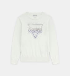 Pull droit strass signature Guess