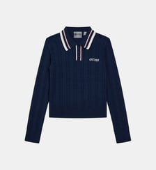 Pull polo droit maille torsadée Guess