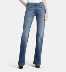 Jean Carly évasé en denim effet délavé Haikure