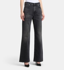 Jean Korea flare en coton effet délavé Haikure