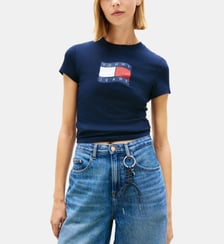 T-shirt droit signature Tommy Hilfiger