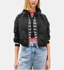 Veste courte droite zippée en nylon Tommy Hilfiger