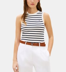 Débardeur droit en coton signature Tommy Hilfiger