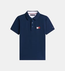 Polo droit signature en coton Tommy Hilfiger