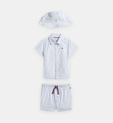 Ensemble court en coton stretch singature Tommy Hilfiger