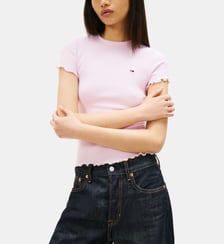 T-shirt droit signature Tommy Hilfiger