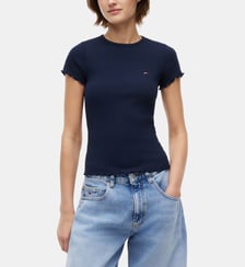 T-shirt droit signature Tommy Hilfiger