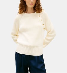 Pull droit maille côtelée Tommy Hilfiger