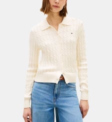 Cardigan ajusté maille torsadée Tommy Hilfiger