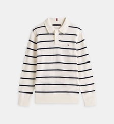 Pull polo droit à rayures Tommy Hilfiger