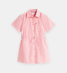 Robe chemise courte évasée à rayures Tommy Hilfiger