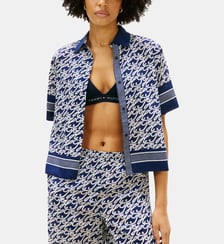 Chemisette ample rayé en coton Tommy Hilfiger