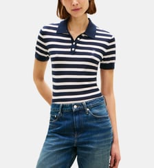 Polo droit à rayures Tommy Hilfiger