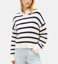 Pull droit signature Tommy Hilfiger
