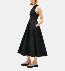 Robe longue évasée coton sans manches Tommy Hilfiger