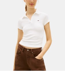 Polo droit signature Tommy Hilfiger