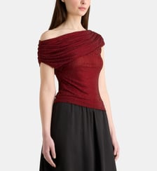Top bustier drapé strass Self Portrait