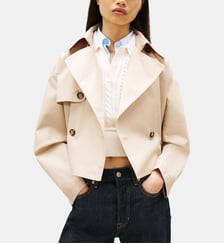 Veste trench droite signature Tommy Hilfiger