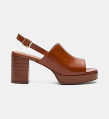 Mules à talons 446 en cuir signature Rivecour