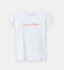T-shirt droit signature Calvin Klein