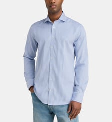 Chemise droite Hald rayée en coton Bruun & Stengade