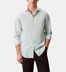 Chemise droite signature en coton mélangé Calvin Klein
