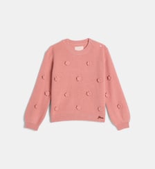 Pull droit fleurs relief Guess