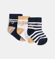 Lot de 3 chaussettes naissance rayures Guess