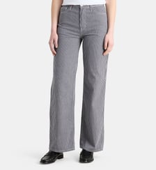 Jean Forest rayé en denim de coton mélangé F.A.M.
