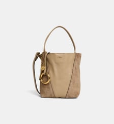Petit sac cabas Spin cuir grainé et cuir velours  Chloé