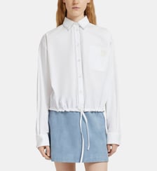 Chemise droite en popeline de coton Marni