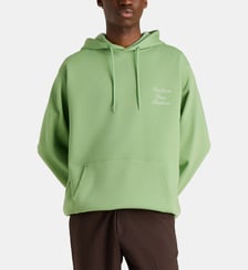 Le Hoodie Slogan Calligraphy coton Drôle De Monsieur