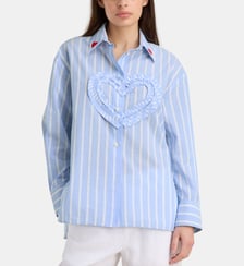 Chemise ample Coco rayures coton et lin Susanna Blu