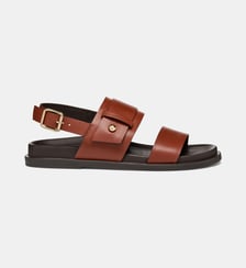 Sandales plates en cuir signature Geox