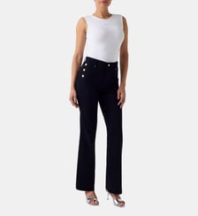 Jean flare taille haute en coton Guess