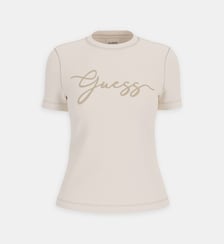 T-shirt droit signature Guess