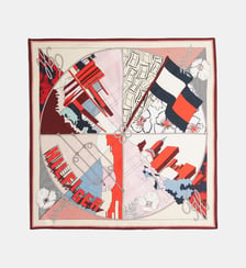 Foulard en soie imprimé signature Tommy Hilfiger