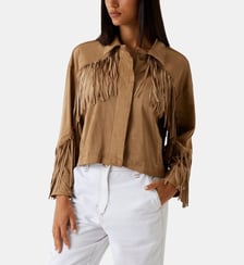 Veste droite à franges Guess