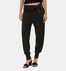 Pantalon droit Tydie en soie fermeture glissière Isabel Marant