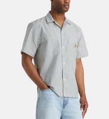 Chemisette droite Leavel rayures seersucker coton Carhartt WIP
