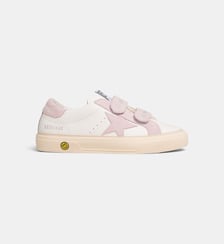 Baskets basses May School cuir effet usé Golden Goose