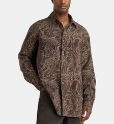 Chemise droite Vast paisley coton et lin Our Legacy